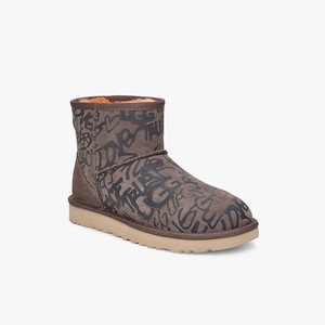 Ugg Classic Street Graffiti Mini Klassiska Stövlar Dam Bruna/Svarta (314985LRP)